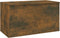 vidaXL - Opbergkist - 84x42x46 - cm - bewerkt - hout - gerookt - eikenkleurig