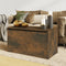 vidaXL - Opbergkist - 84x42x46 - cm - bewerkt - hout - gerookt - eikenkleurig