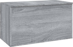 vidaXL - Opbergkist - 84x42x46 - cm - bewerkt - hout - grijs - sonoma - eikenkleurig