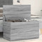 vidaXL - Opbergkist - 84x42x46 - cm - bewerkt - hout - grijs - sonoma - eikenkleurig