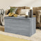 vidaXL - Opbergkist - 84x42x46 - cm - bewerkt - hout - grijs - sonoma - eikenkleurig