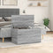 vidaXL - Opbergkist - 84x42x46 - cm - bewerkt - hout - grijs - sonoma - eikenkleurig
