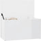 vidaXL - Opbergkist - 84x42x46 - cm - bewerkt - hout - hoogglans - wit