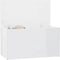 vidaXL - Opbergkist - 84x42x46 - cm - bewerkt - hout - hoogglans - wit
