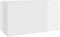vidaXL - Opbergkist - 84x42x46 - cm - bewerkt - hout - hoogglans - wit