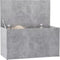 vidaXL - Opbergkist - 84x42x46 - cm - bewerkt - hout - hoogglans - wit