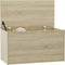 vidaXL - Opbergkist - 84x42x46 - cm - bewerkt - hout - sonoma - eikenkleurig