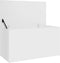 vidaXL - Opbergkist - 84x42x46 - cm - bewerkt - hout - wit