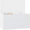 vidaXL - Opbergkist - 84x42x46 - cm - bewerkt - hout - wit