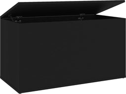 vidaXL - Opbergkist - 84x42x46 - cm - bewerkt - hout - zwart