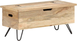 vidaXL - Opbergkist - 90x40x45 - cm - massief - mangohout