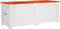 vidaXL - Opbergkist - met - deksel - massief - acaciahout - bruin - en - wit