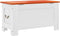 vidaXL - Opbergkist - met - deksel - massief - acaciahout - bruin - en - wit