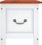 vidaXL - Opbergkist - met - deksel - massief - acaciahout - bruin - en - wit