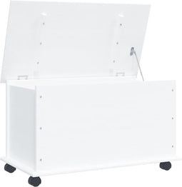 vidaXL - Opbergkist - met - wielen - ALTA - 73x39,5x44 - cm - massief - grenenhout - wit