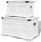 vidaXL - Opbergkisten - set - wit - 2 - st
