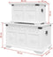 vidaXL - Opbergkisten - set - wit - 2 - st