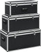 vidaXL - Opbergkoffers - 3 - st - aluminium - zwart