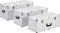 vidaXL - Opbergkoffers - 3 - st - aluminium - zwart