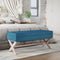 vidaXL - Opbergkruk - 110x45x49 - cm - fluweel - blauw