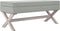 vidaXL - Opbergkruk - 110x45x49 - cm - fluweel - lichtgrijs