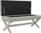 vidaXL - Opbergkruk - 110x45x49 - cm - fluweel - lichtgrijs