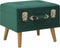 vidaXL - Opbergkruk - 40 - cm - fluweel - groen