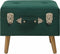 vidaXL - Opbergkruk - 40 - cm - fluweel - groen