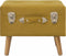 vidaXL - Opbergkruk - 40 - cm - fluweel - mosterdgeel