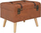 vidaXL - Opbergkruk - 40 - cm - kunstleer - tan