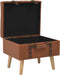 vidaXL - Opbergkruk - 40 - cm - kunstleer - tan