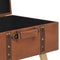 vidaXL - Opbergkruk - 40 - cm - kunstleer - tan