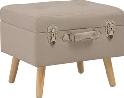 vidaXL - Opbergkruk - 40 - cm - stof - beige