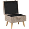 vidaXL - Opbergkruk - 40 - cm - stof - beige