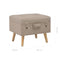 vidaXL - Opbergkruk - 40 - cm - stof - beige