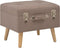 vidaXL - Opbergkruk - 40 - cm - stof - bruin