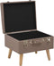 vidaXL - Opbergkruk - 40 - cm - stof - bruin