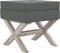 vidaXL - Opbergkruk - 45x45x49 - cm - stof - donkergrijs