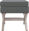 vidaXL - Opbergkruk - 45x45x49 - cm - stof - donkergrijs