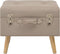 vidaXL - Opbergkrukken - 3 - st - stof - beige