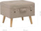 vidaXL - Opbergkrukken - 3 - st - stof - beige