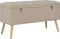 vidaXL - Opbergkrukken - 3 - st - stof - beige