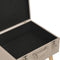 vidaXL - Opbergkrukken - 3 - st - stof - beige