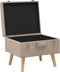 vidaXL - Opbergkrukken - 3 - st - stof - beige