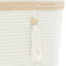 vidaXL - Opbergmand - Ø - 38x36 - cm - katoen - wit