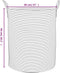 vidaXL - Opbergmand - Ø - 38x46 - cm - katoen - bruin - en - wit