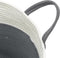 vidaXL - Opbergmand - Ø - 38x46 - cm - katoen - grijs - en - wit