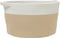 vidaXL - Opbergmand - Ø - 40x25 - cm - katoen - beige - en - wit