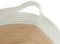 vidaXL - Opbergmand - Ø - 40x25 - cm - katoen - beige - en - wit