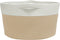 vidaXL - Opbergmand - Ø - 40x25 - cm - katoen - beige - en - wit